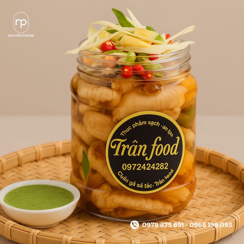 Tem nhãn chân gà đẹp